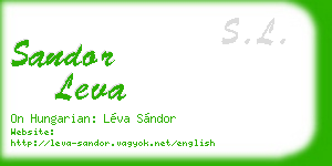 sandor leva business card