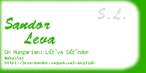 sandor leva business card